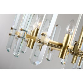 Fine Brass 10 Light Crystal Chandelier