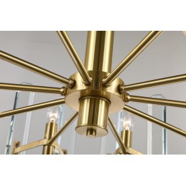 Fine Brass 10 Light Crystal Chandelier