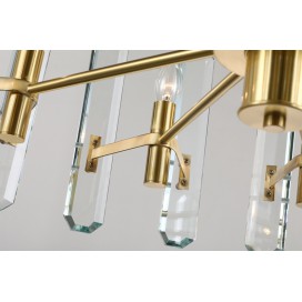 Fine Brass 10 Light Crystal Chandelier