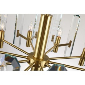 Fine Brass 10 Light Crystal Chandelier