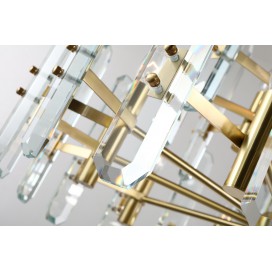 Fine Brass 15 (10+5) Light Two Tiers Crystal Chandelier