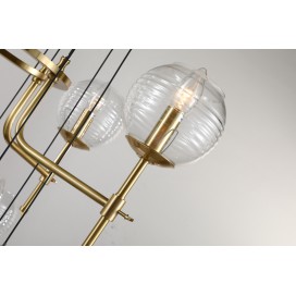 Fine Brass 12 (8+4) Light Two Tiers Chandelier