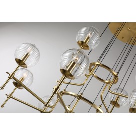 Fine Brass 12 (8+4) Light Two Tiers Chandelier