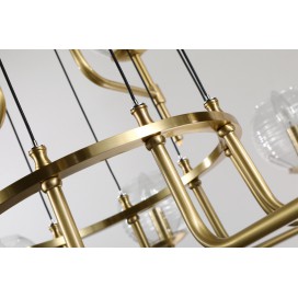 Fine Brass 15 (10+5) Light Two Tiers Chandelier