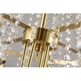 Fine Brass 6 Light Crystal Chandelier