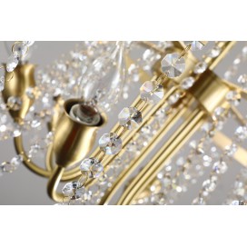 Fine Brass 6 Light Crystal Chandelier