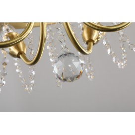 Fine Brass 6 Light Crystal Chandelier