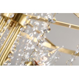 Fine Brass 6 Light Crystal Chandelier