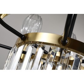 Fine Brass 9 (8+1) Light Crystal Chandelier