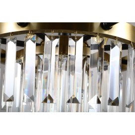 Fine Brass 9 (8+1) Light Crystal Chandelier