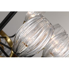 Fine Brass 9 (8+1) Light Crystal Chandelier