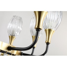 Fine Brass 11 (10+1) Light Crystal Chandelier