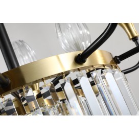 Fine Brass 11 (10+1) Light Crystal Chandelier