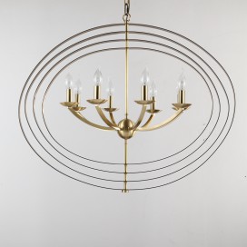 Fine Brass 8 Light Chandelier