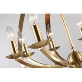 Fine Brass 8 Light Chandelier