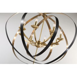 Fine Brass 8 Light Chandelier