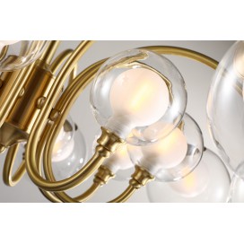 Fine Brass 16 (8+8) Light Chandelier