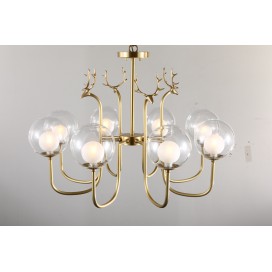 Fine Brass 8 Light Chandelier