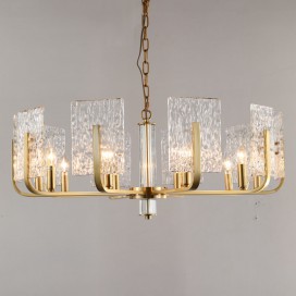 Fine Brass 10 Light Chandelier