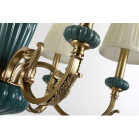 Fine Brass 6 Light Chandelier