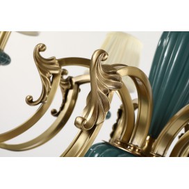 Fine Brass 8 Light Chandelier