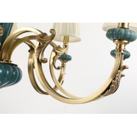 Fine Brass 8 Light Chandelier