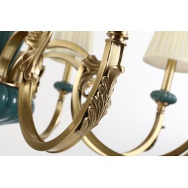 Fine Brass 8 Light Chandelier