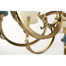 Fine Brass 8 Light Chandelier