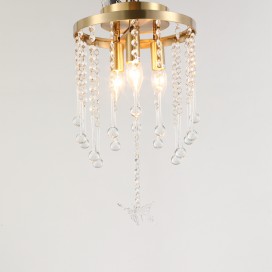 Fine Brass 3 Light Crystal Chandelier