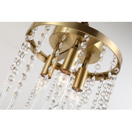 Fine Brass 3 Light Crystal Chandelier