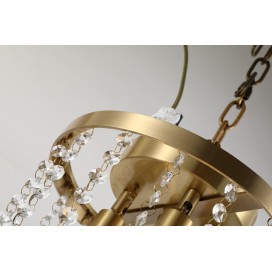 Fine Brass 3 Light Crystal Chandelier