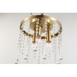 Fine Brass 3 Light Crystal Chandelier