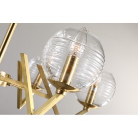 Fine Brass 6 Light Chandelier