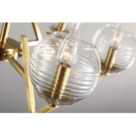 Fine Brass 6 Light Chandelier