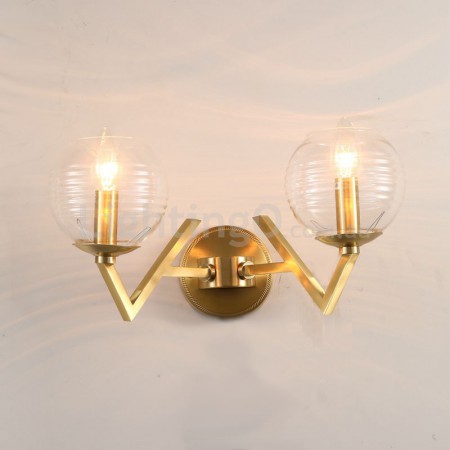 Fine Brass 2 Light Wall Sconce