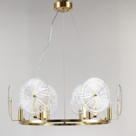 Fine Brass 6 Light Chandelier