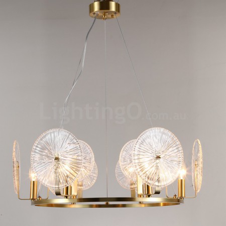 Fine Brass 6 Light Chandelier