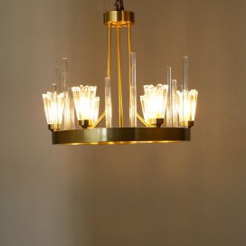 Fine Brass 6 Light Chandelier