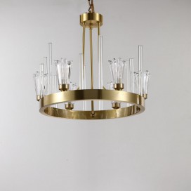 Fine Brass 6 Light Chandelier