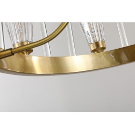 Fine Brass 8 Light Crystal Chandelier