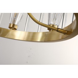 Fine Brass 8 Light Crystal Chandelier