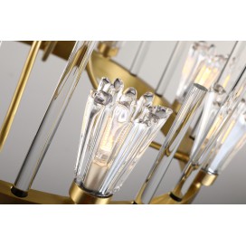 Fine Brass 8 Light Crystal Chandelier