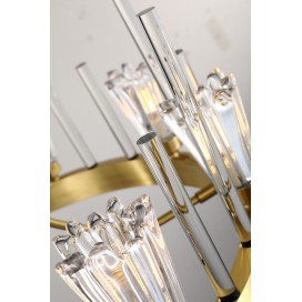 Fine Brass 8 Light Crystal Chandelier