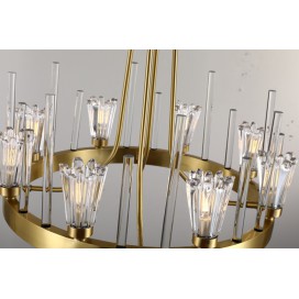 Fine Brass 8 Light Crystal Chandelier