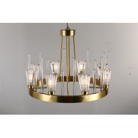 Fine Brass 8 Light Crystal Chandelier