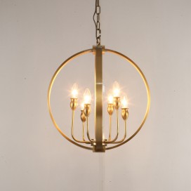 Fine Brass 6 Light Chandelier