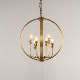 Fine Brass 6 Light Chandelier