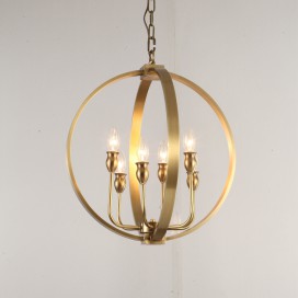 Fine Brass 6 Light Chandelier