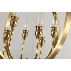 Fine Brass 6 Light Chandelier