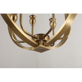 Fine Brass 6 Light Chandelier